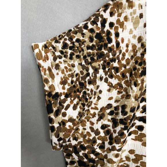 Westbound Woman Pop-Over Top Women's 3X Henley Cuff Short Sleeve NEW - Picture 3 of 7